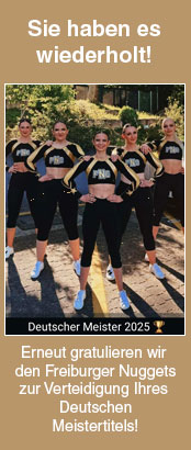 Deutscher Meister 2025 im Group Stunt: Freiburg Nuggets Cheerleader verteidigen Ihren Titel erneut